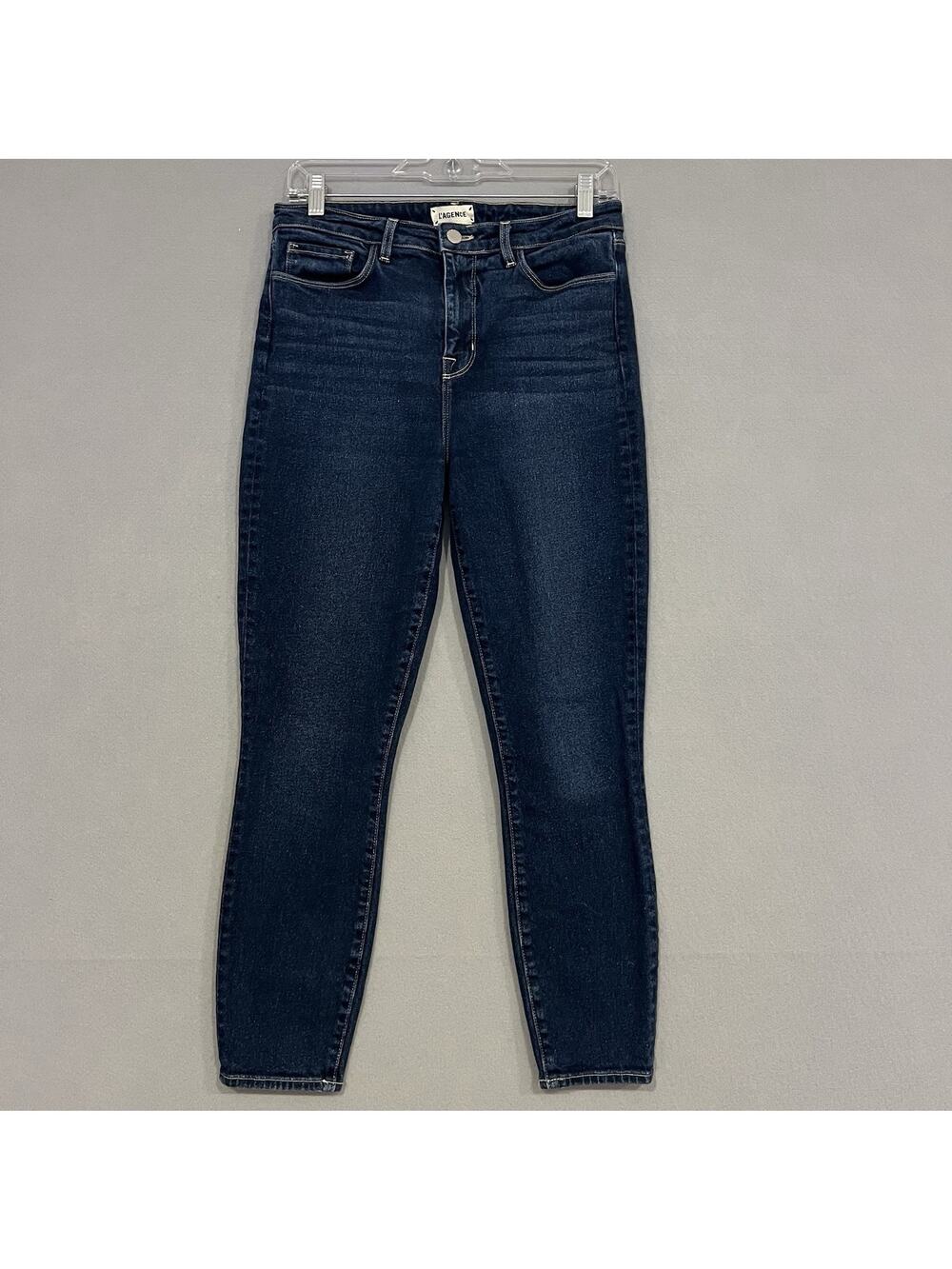 L'AGENCE Margot High Rise Skinny Jeans Size 29 Dark Wash Denim Stretch